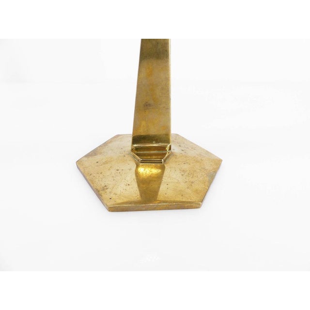 1960s Modernist Brass 3-Armed Candlesticks, 1960s, Set of 2 For Sale - Image 5 of 8
