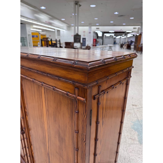 19th Century Faux Bamboo Cabinet For Sale In Nashville - Image 6 of 15