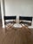 Pair of Vintage McGuire San Francisco Director Chairs in Black Leather and Oak For Sale - Image 6 of 12