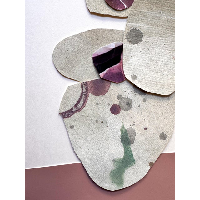 "Love Without Words 3" Original Mixed-Media Collage on Paper by Zac Woodiel For Sale - Image 4 of 9