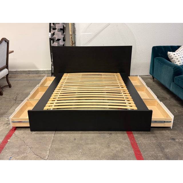 Queen Size Blu Dot Modu-Licious Storage Captains Bed Frame For Sale - Image 4 of 12