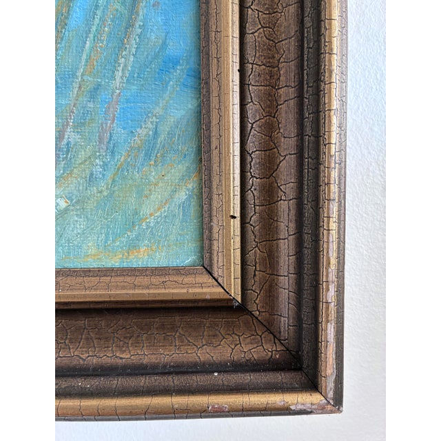 Large Vintage Original Landscape Dog Oil Painting For Sale - Image 10 of 16