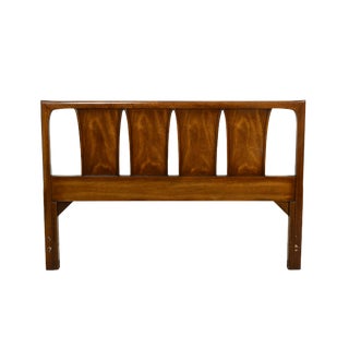 1970s Mid Century Modern Queen Size Walnut Headboard For Sale