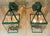 Turquoise Pair of Vintage Solid Brass Lanterns- 14” H X 7”w X 10”d For Sale - Image 8 of 14