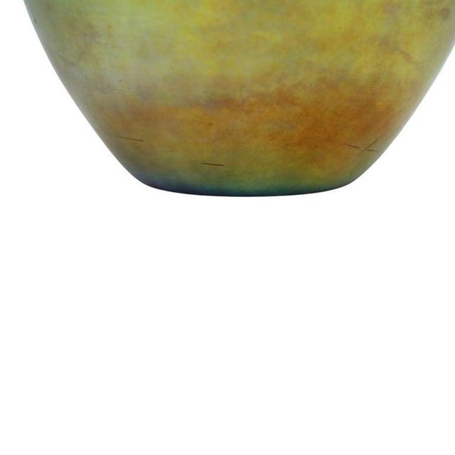 1920s Oversized Antique Steuben Gold Aurene Bulbous Art Glass Vase, Unsigned, C1920 For Sale - Image 5 of 8