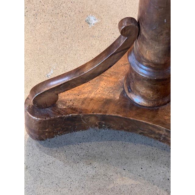 19th Century 19th Century French Walnut Table With Marble Top For Sale - Image 5 of 10