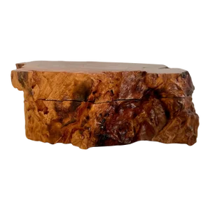 1980s Live Edge Burl Wood Trinket Box