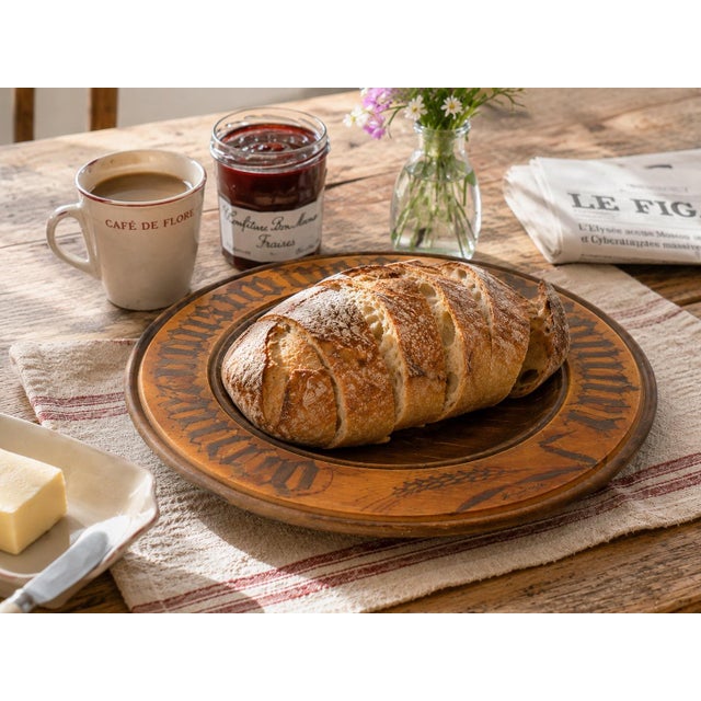 French Carved "Daily Bread" Bread Board For Sale - Image 4 of 4