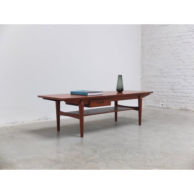 Large Coffee Table with Magazine Rack from O.M.F., 1960s For Sale - Image 12 of 13