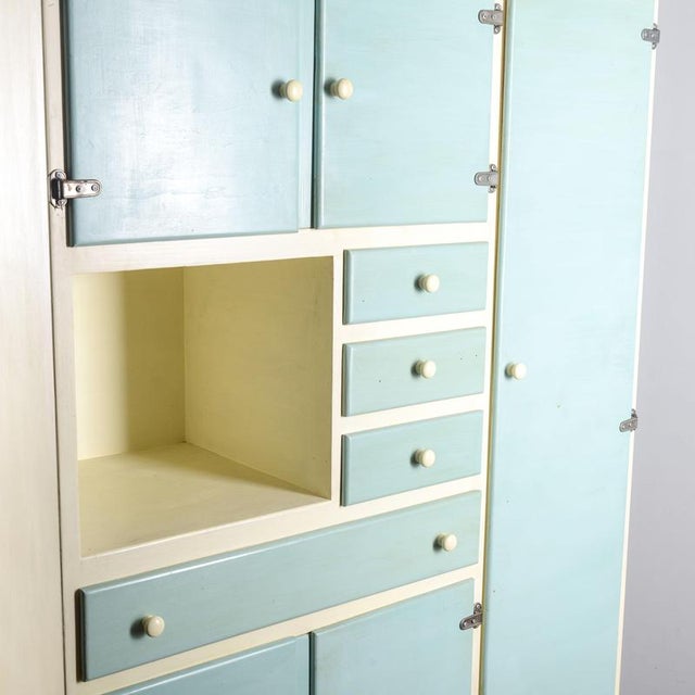 Wood Restored and Repainted Vintage Kitchen Cabinet For Sale - Image 7 of 18