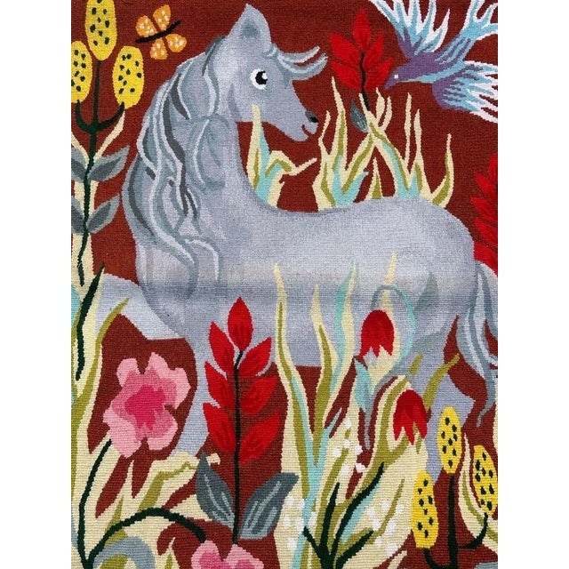 Modern French Aubusson Tapestry by Michèle Ray Vif Dargent, 1950s For Sale - Image 10 of 18