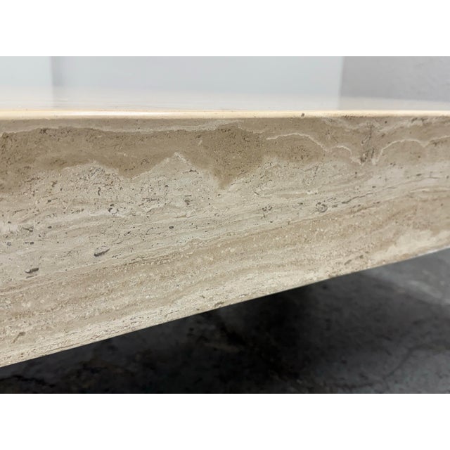 Italian Travertine Coffee Table, Vintage For Sale - Image 9 of 12