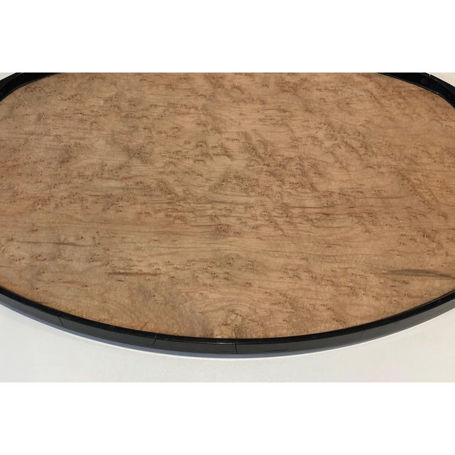 1930s Art Deco Tray in Sycamore Ebonized Wood & Chrome For Sale - Image 10 of 12