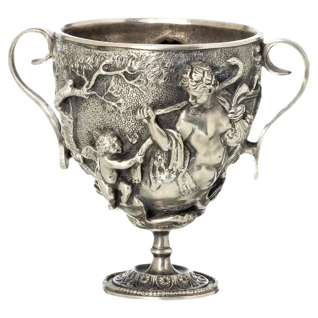 Silver Cup, Naples, Italy, Early 20th Century For Sale