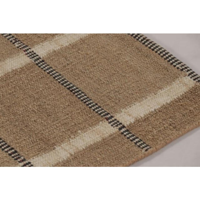 Contemporary Rug & Kilim’s Scandinavian-Inspired Rug, Beige-Brown Earth Tones With Stripes For Sale - Image 3 of 9