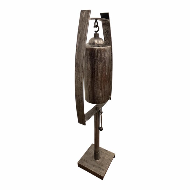 Global Views Ernst Gruler for Studio a Home by Global Views “Spring Top” Sound Sculpture in Natural Iron For Sale - Image 4 of 12