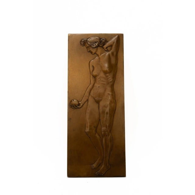 Art Deco Bronze Relief with Nude Woman, 1920s For Sale - Image 9 of 9