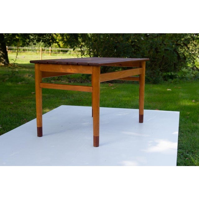 Vintage Danish Teak and Beech Side Table, 1950s For Sale - Image 4 of 18