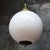 Vintage Pendant Lamp in White Opaline Glass and Brass For Sale - Image 6 of 7