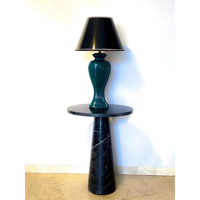 Table Lamp in Green Lacquered Porcelain, Italy, 1970s For Sale - Image 9 of 13