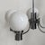 Vintage Chrome and White Glass Pendant Light, 1970s For Sale - Image 3 of 12