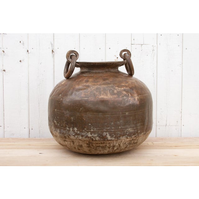 19th Century Large Antique Anglo-Indian Brass Container For Sale - Image 5 of 11