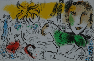 Marc Chagall, Cheval vert, Lithograph