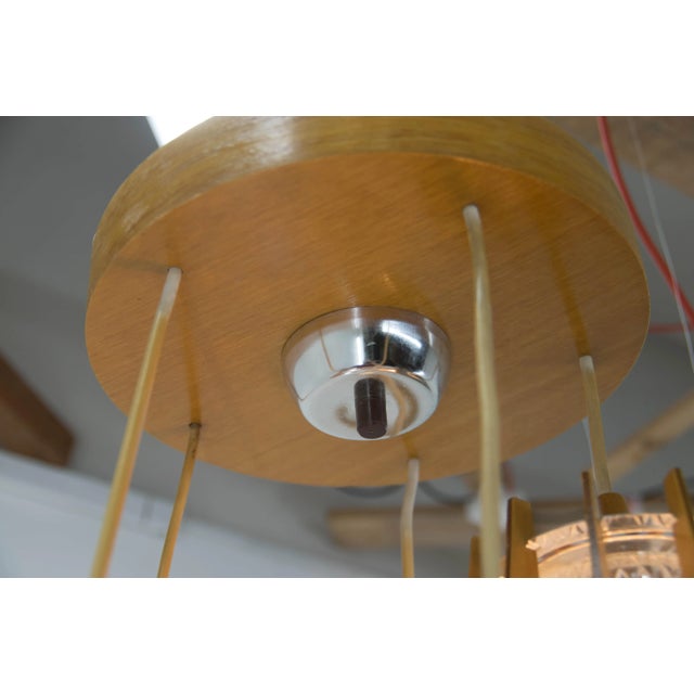 Chandelier and Wall Lamp from Drevo Humpolec, 1970s, Set of 2 For Sale - Image 6 of 13