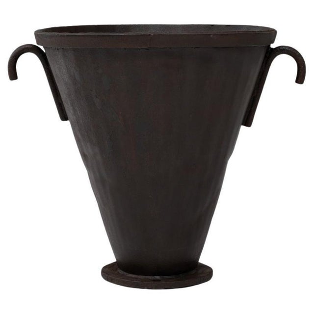Mid 20th Century French Wrought Iron Flared Urn Firepit For Sale - Image 15 of 18