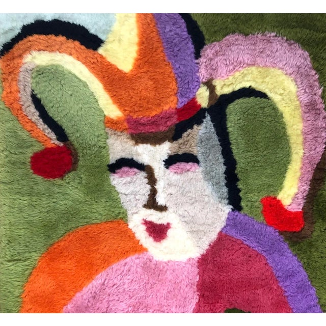 French Tapestry or Wall Decoration by Henri Gineste "Le Fou Du Roy" Kings Joker & Exhibit Catalog For Sale - Image 4 of 10