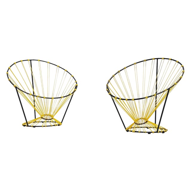 Set of Coquetier Chairs attributed to A.R.P. Guariche Motte Mortier, France, 1955 For Sale