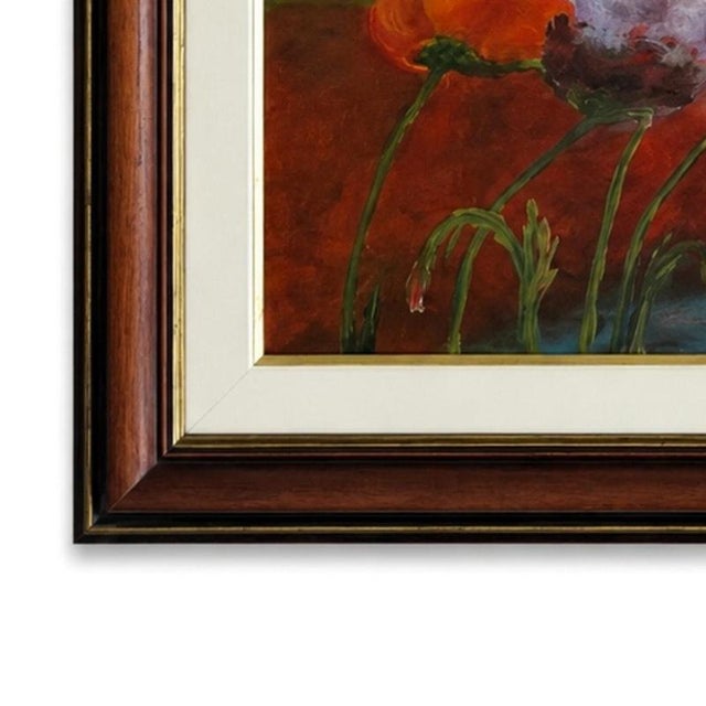 Contemporary Jusa, Flowers, 1995, Acrylic on Canvas For Sale - Image 3 of 6