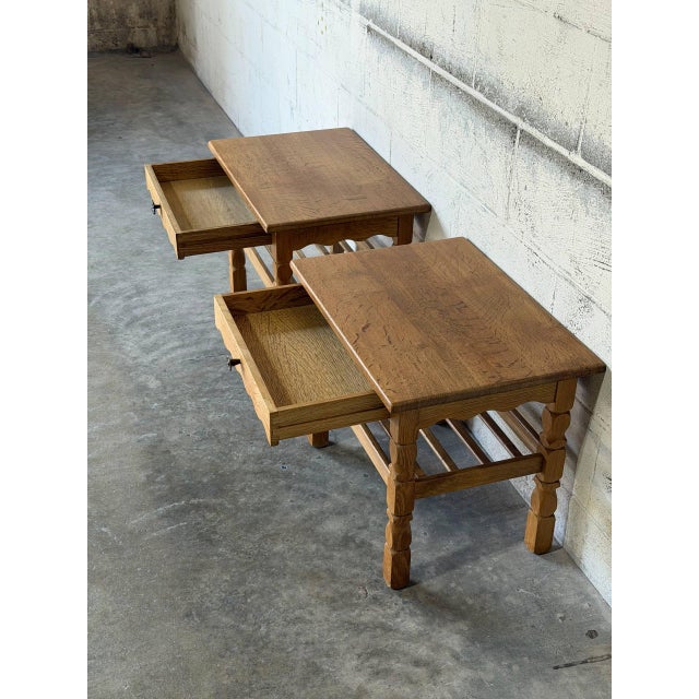 In Style of Henning Kjærnulf Nightstands Set of 2 Danish Mid-Century Modern 1960s For Sale - Image 12 of 13
