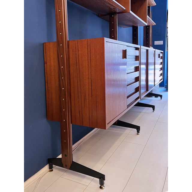 Mid-Century Modern Modular Teak Bookcase, 1960s For Sale - Image 3 of 13