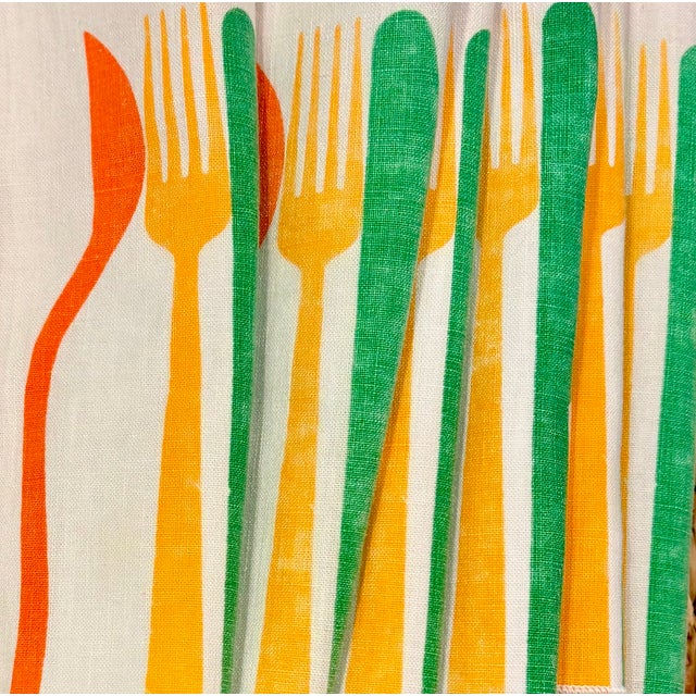 1970s "Dining In" Rudi Gernriech Cloth Dinner Napkins - Set of 7 For Sale In Palm Springs - Image 6 of 9
