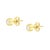 10K Yellow Gold 1/4 Cttw Round Brilliant-Cut Near Colorless Diamond Bezel-Set Stud Earrings (H-I Color, I1-I2 Clarity) For Sale - Image 4 of 6