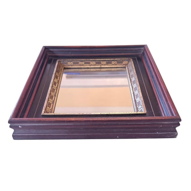 Early 20th‑Century American Walnut Mirror With Gold‑Gilt Frame For Sale - Image 10 of 13