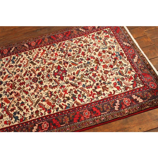 Red Middle Eastern Hand-Knotted Rug For Sale - Image 8 of 9
