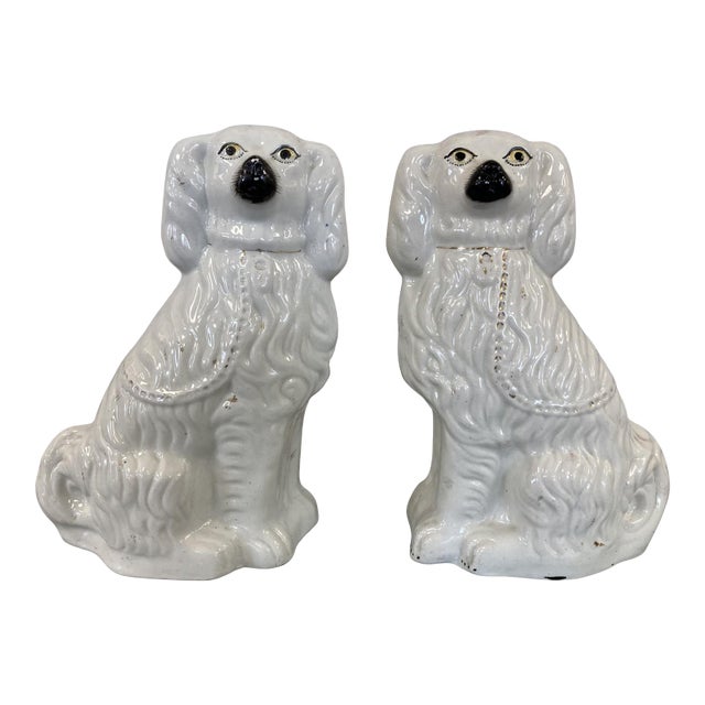 Pair of Well Loved Staffordshire Terriers For Sale