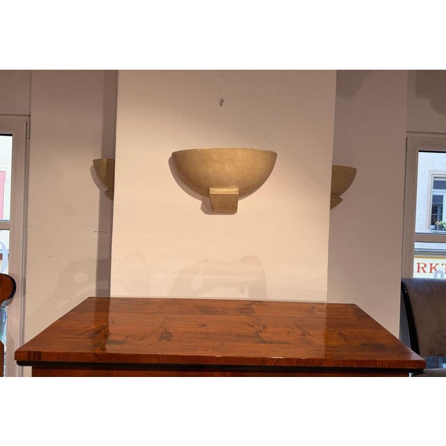 Art Deco Wall Sconces in Patinated Plaster, France, 1925, Set of 3 For Sale - Image 4 of 18