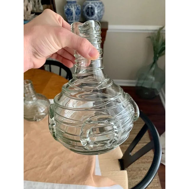 1960s Italian Costantini Threaded Art Glass Carafe For Sale - Image 6 of 10