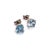Natural Finely Faceted Quality Aquamarine Stud Earrings 14k White Gold 1.3 TCW Certified $950 113470 This is a Unique...