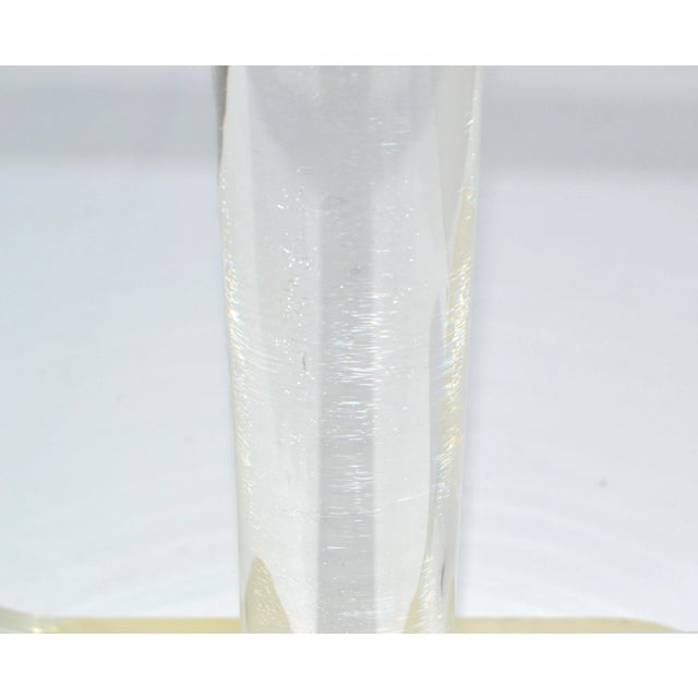 Karl Springer Lucite Swivel Function Bar Stools Mid-Century Modern - A Pair For Sale - Image 11 of 12