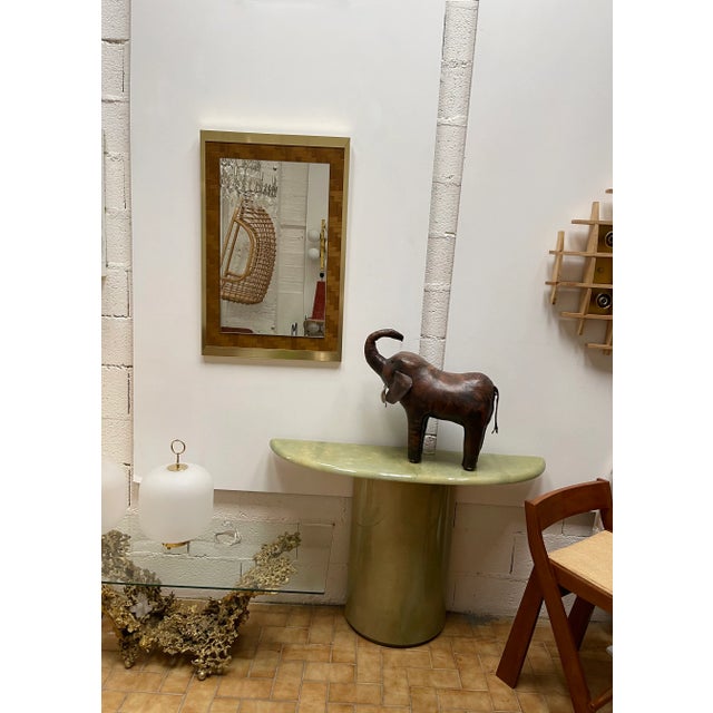 1970s Dal Vera Bamboo & Brass Mirror For Sale - Image 9 of 10