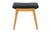 Vintage Ottoman in Solid Wood and Fabric For Sale - Image 3 of 11