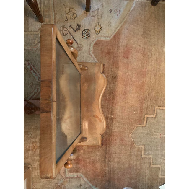 1920s Antique Tilting Wooden Shaving Vanity Mirror For Sale - Image 5 of 6