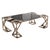 Art Deco "Inizio" Coffee Table With Bronze and Stainless Steel, Handcrafted For Sale - Image 3 of 10