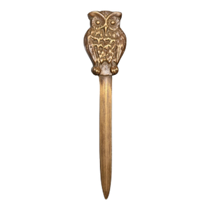 Early 20th Century Bronze Owl Letter Opener