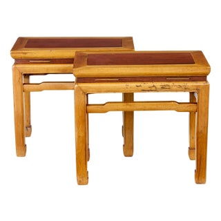 Late 19th Century Chinese Hardwood Occasional Tables, 1890, Set of 2 For Sale
