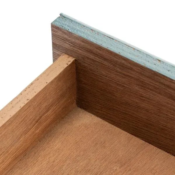 Safavieh Roya 1 Drawer 1 Shelf Nightstand - Blue Grey/Natural For Sale - Image 12 of 13